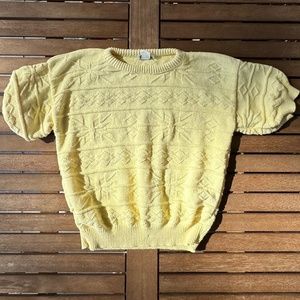 Vintage Cuddle Knit Sweater-short sleeve-no size
